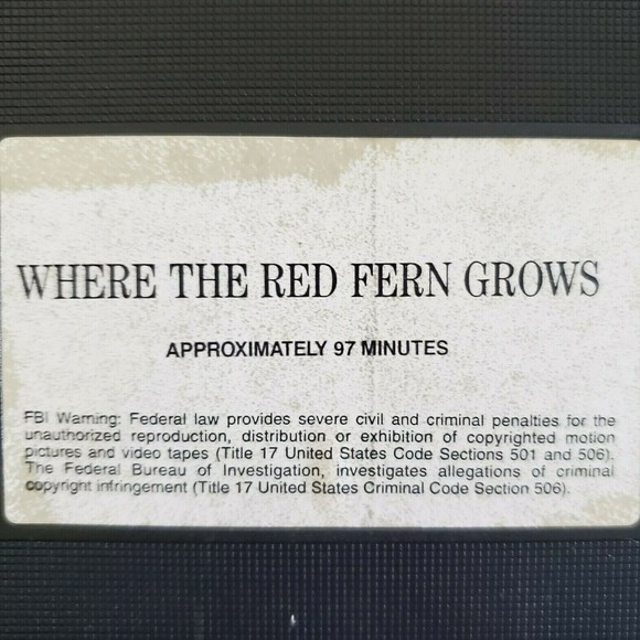 Where The Red Fern Grows VHS Video Family Movie Film w/ James Whitmore 1974 - Picture 6 of 6